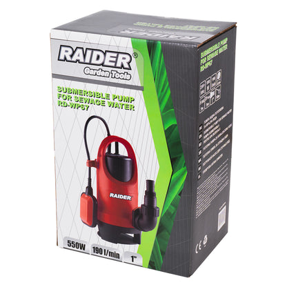 Raider Pompa cu plutitor 550W 1" 5-7m 11400l/h 35mm RD-WP67