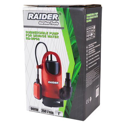 Raider Pompa cu plutitor 900W 1" 7-8.5m 15000l/h 35mm RD-WP68