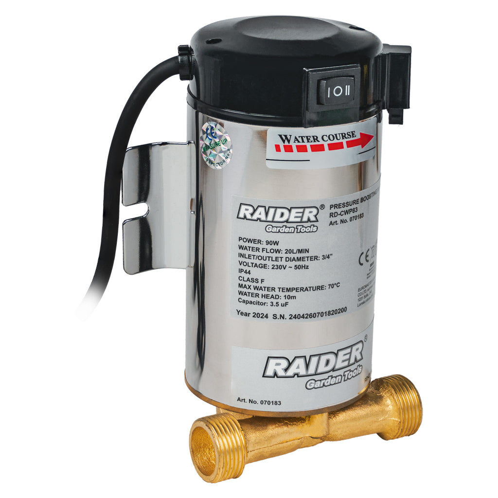 Raider Pompa ridicare presiune 90W ¾" 20L/min 10m INOX RD-CWP83
