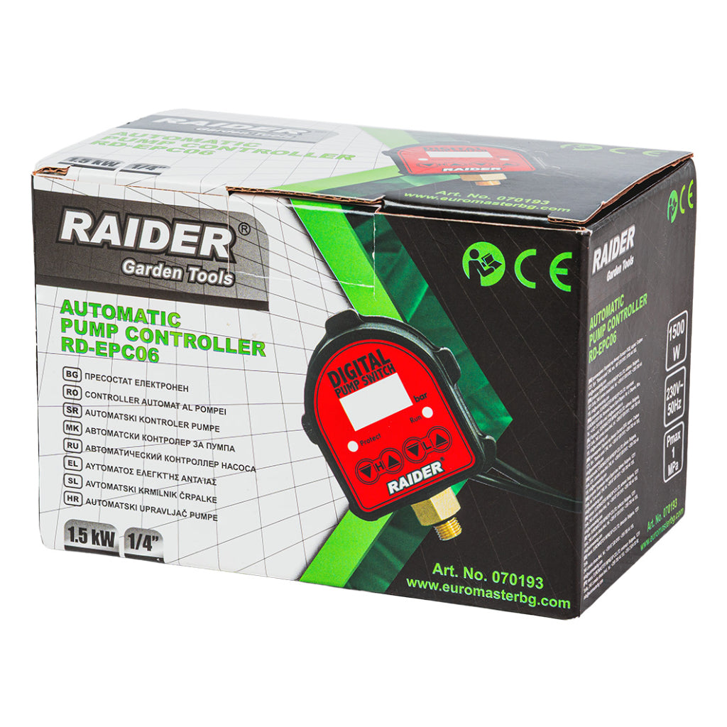 Raider Presostat electronic 1.5kW ¼" 80°C Digital RD-EPC06