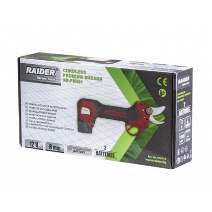 Raider Foarfeca de vie motor BL 12V 2x2Ah 25mm RD-PSH01
