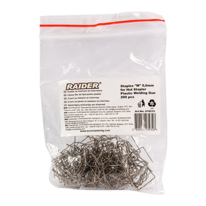 Raider Accessories Set 200 capse W x 0.6mm pentru aparat lipit plastic