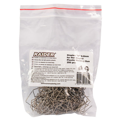 Raider Accessories Set 200 capse W x 0.8mm pentru aparat lipit plastic