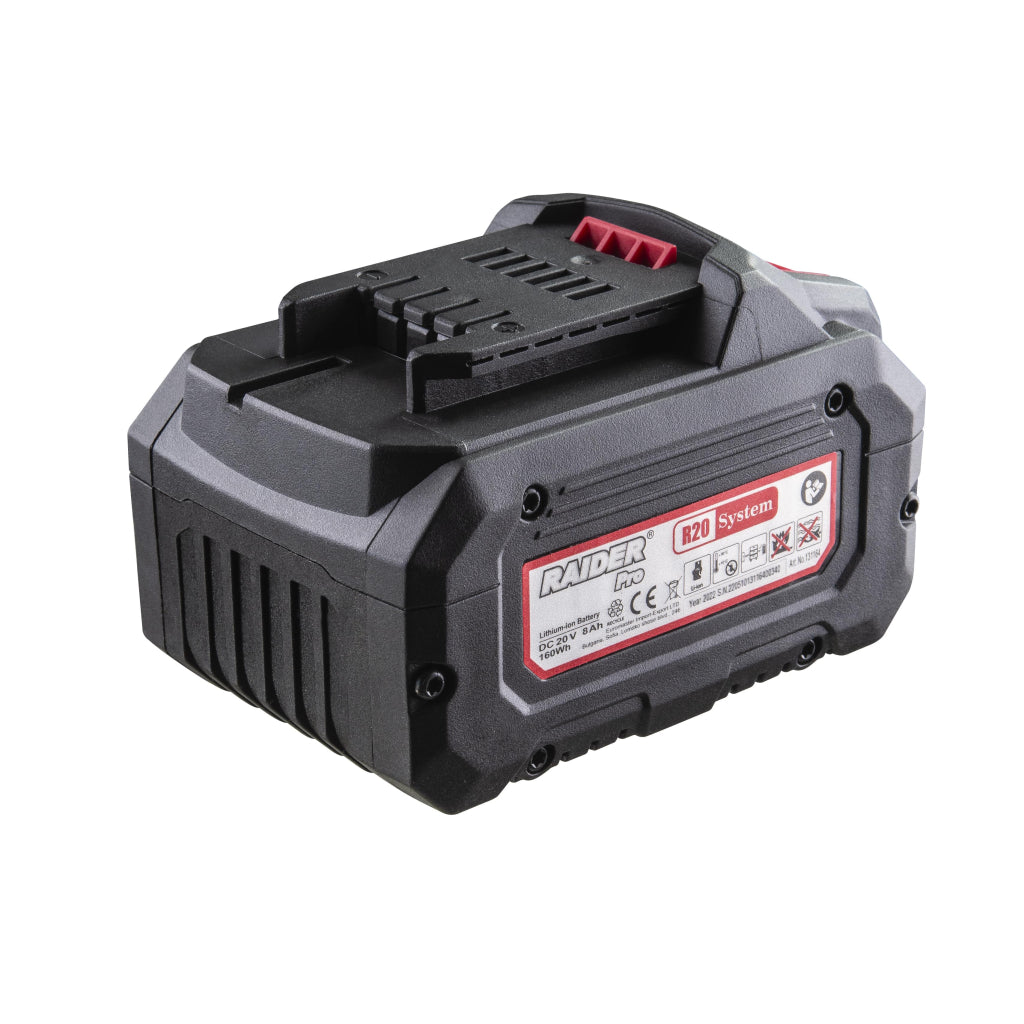 R20 Acumulator Li-ion 20V 8.0Ah compatibil cu intreaga gama Raider R20