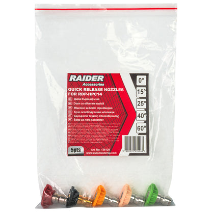 Raider Accessories Set 5 duze rapide 0° 15° 25° 40° 60° pentru RDP-HPC14