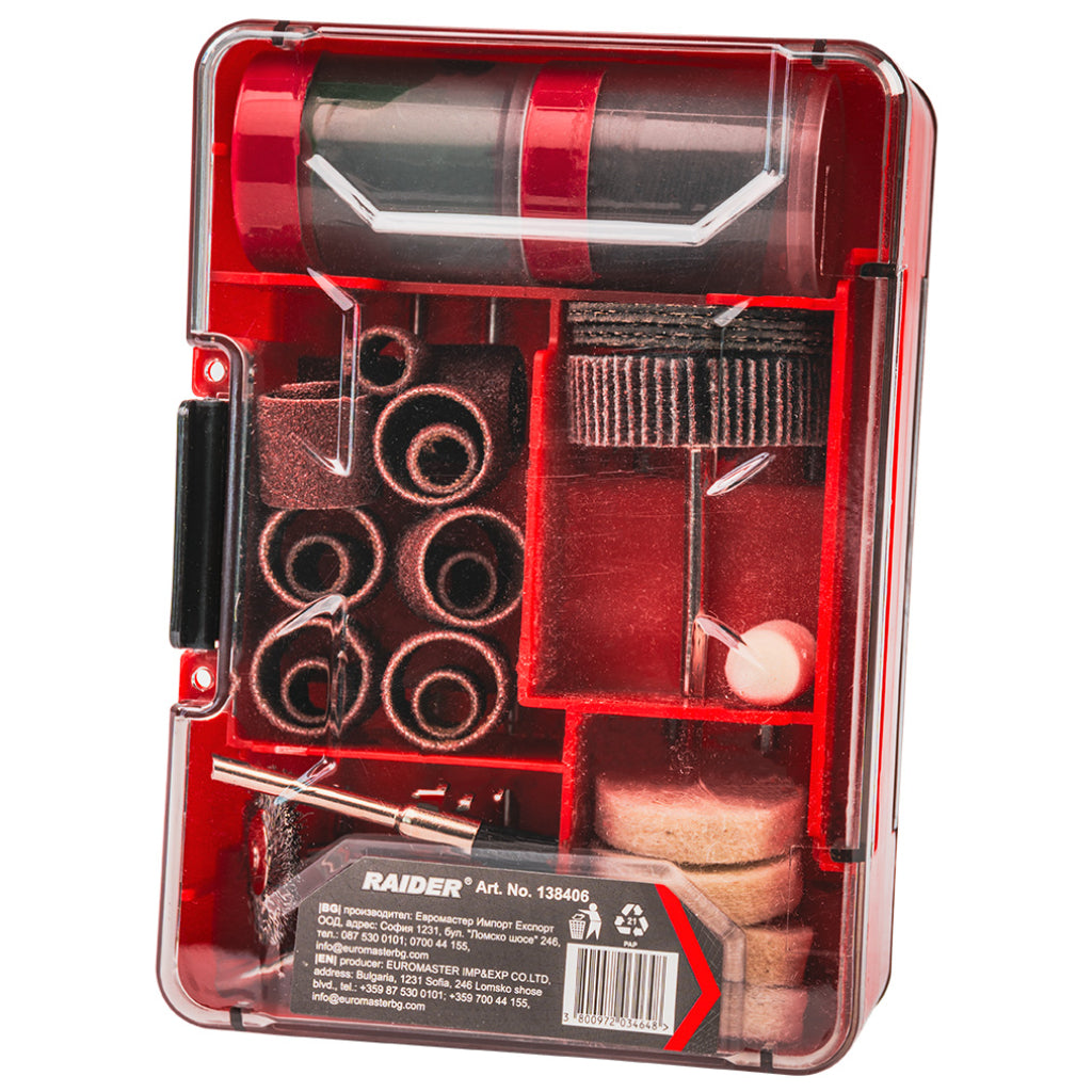 Raider Accessories Set 96 accesorii pentru mini polizor drept