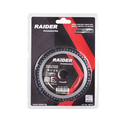 Raider Accessories Disc circular pentru lemn 125x22.2mm cu lant drujba