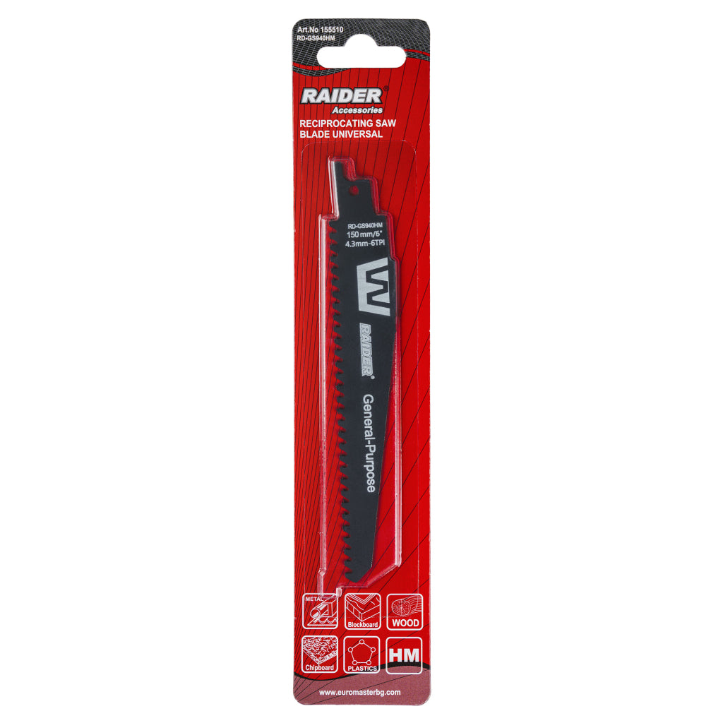 Raider Accessories Lama fierastrau sabie universala 150x4.3mm 6TPI GS940HM