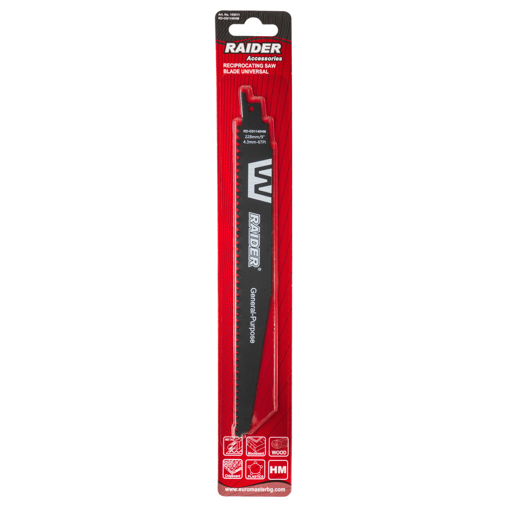 Raider Accessories Lama fierastrau sabie universala 228x4.3mm 6TPI GS1140HM