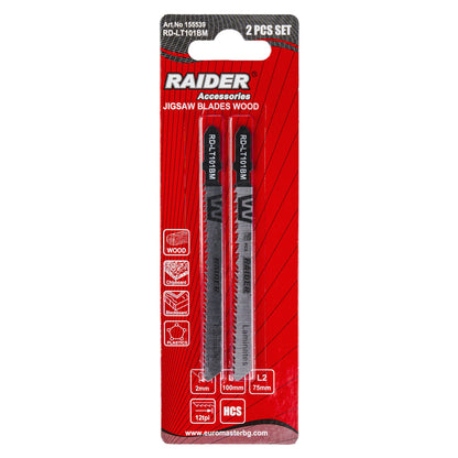 Raider Accessories Set 2 lame fierastrau pendular lemn 75x2.0mm 12TPI LT101BM