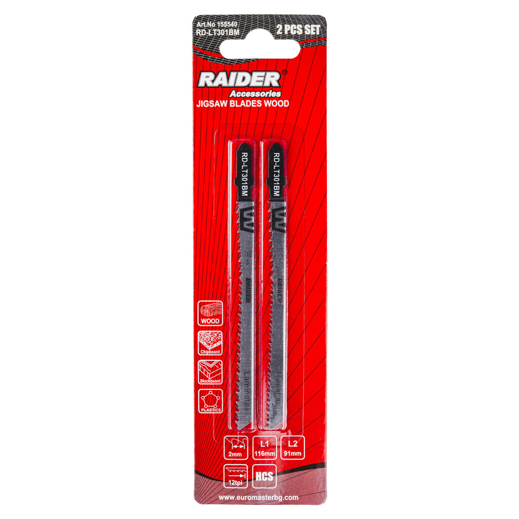 Raider Accessories Set 2 lame fierastrau pendular lemn 90x2.0mm 12TPI LT301BM