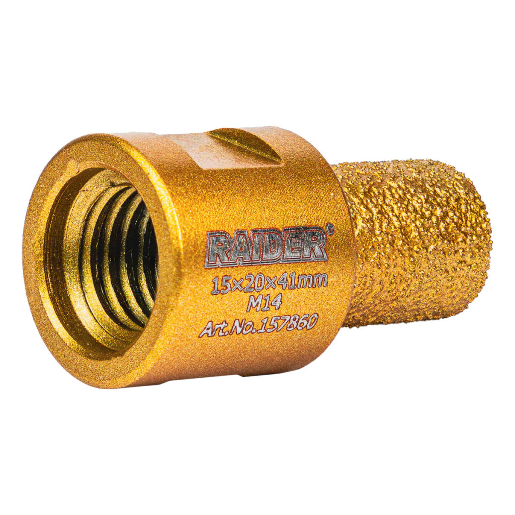 Raider Accessories Freza diamantata tip bit pentru gaurit ceramica M14 ø15x20x42mm