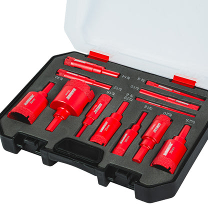 Raider Accessories Set 12 carote diamantate M14 ø6-35mm cutie aluminiu