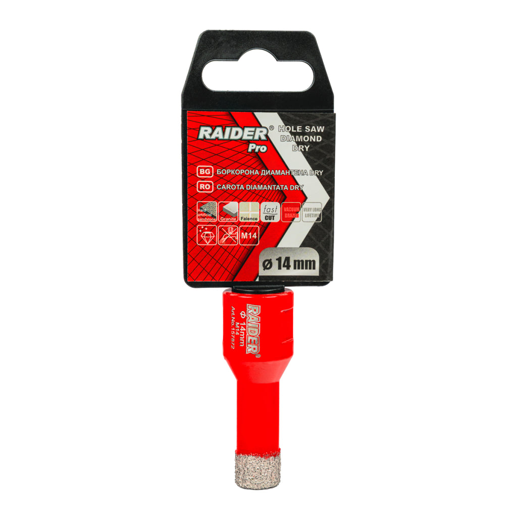 Raider Accessories Carota diamantata pentru Carotare uscata M14 Ø14mm