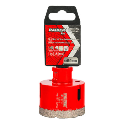 Raider Accessories Carota diamantata pentru Carotare uscata M14 Ø60mm