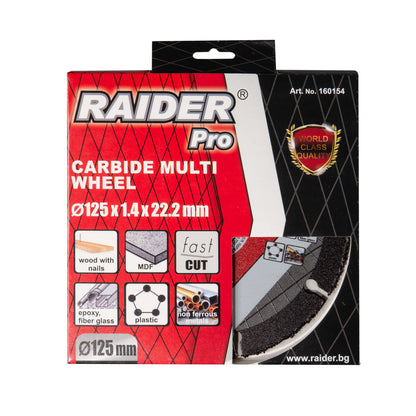 Raider Accessories Disc debitare multmaterial cu carbura 125x22.2mm