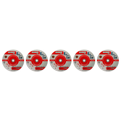 Raider Set 5 discuri pentru taiat otel-inox 230х2mm A60T RDP