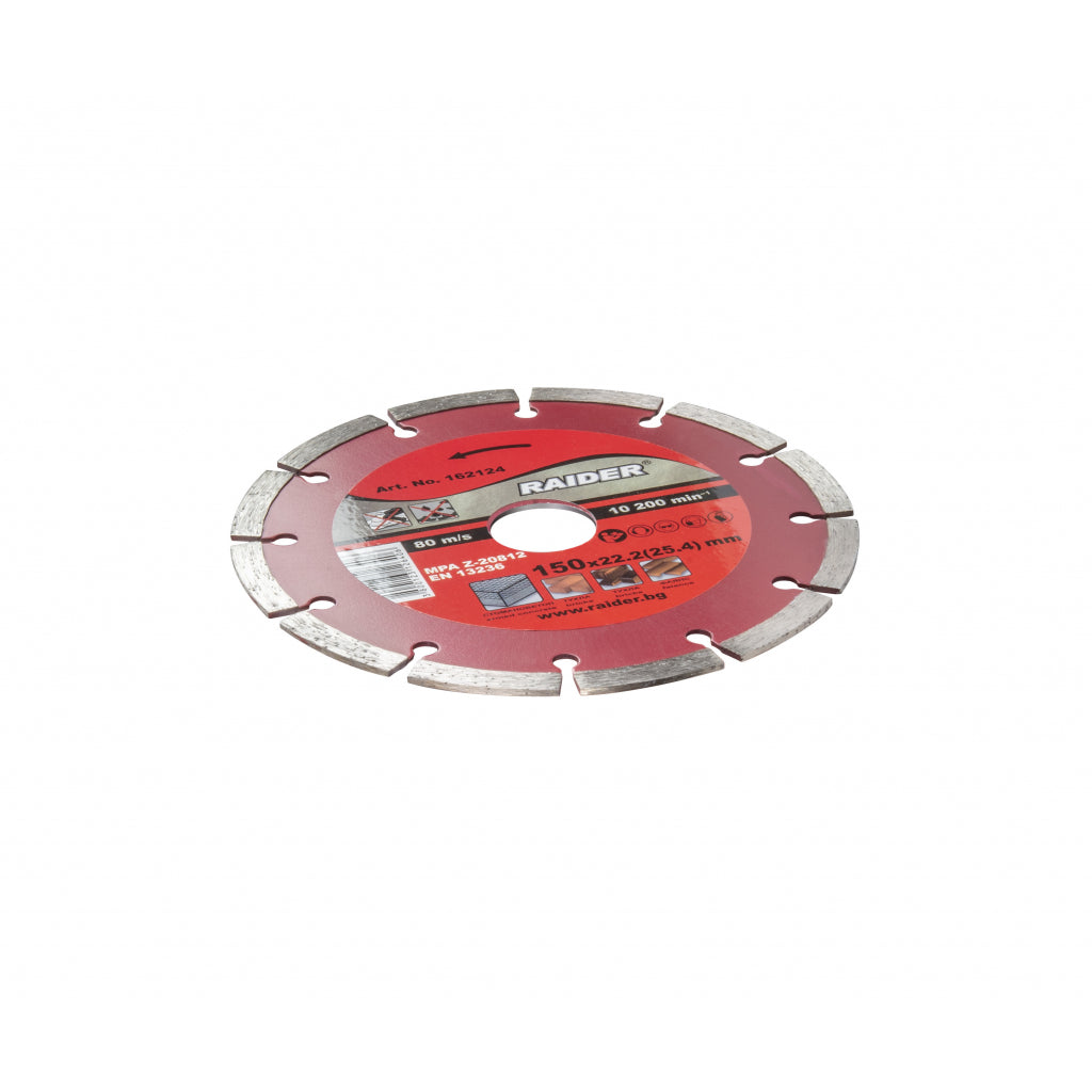 Raider Accessories Disc diamantat segmentat DRY 150x22.2mm RD-DD23
