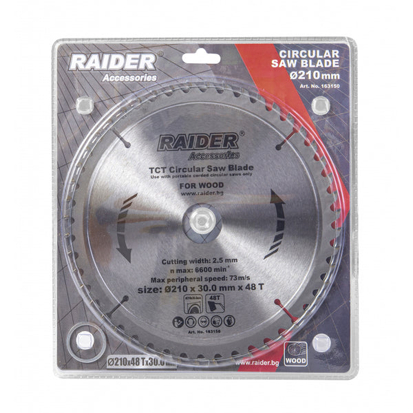 Disc circular pentru lemn 210х48Тх30mm compatibil Raider R20