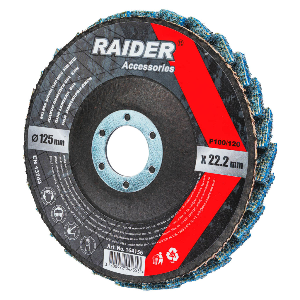 Raider Accessories Disc lamelar netesut ø125mm fin albastru