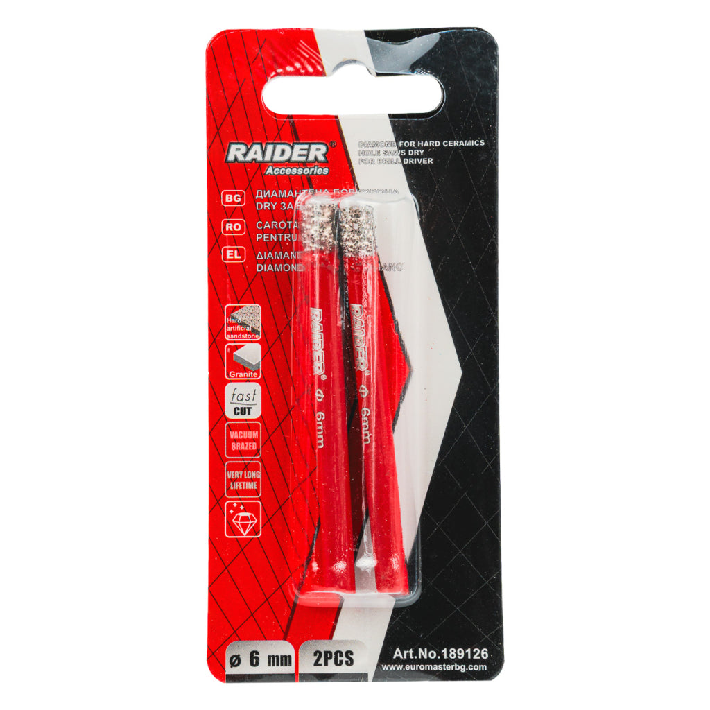 Raider Accessories Carota diamantata pentru Carotare uscata HEX Ø6mm