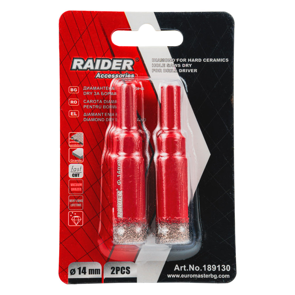 Raider Accessories Carota diamantata pentru Carotare uscata HEX Ø14mm