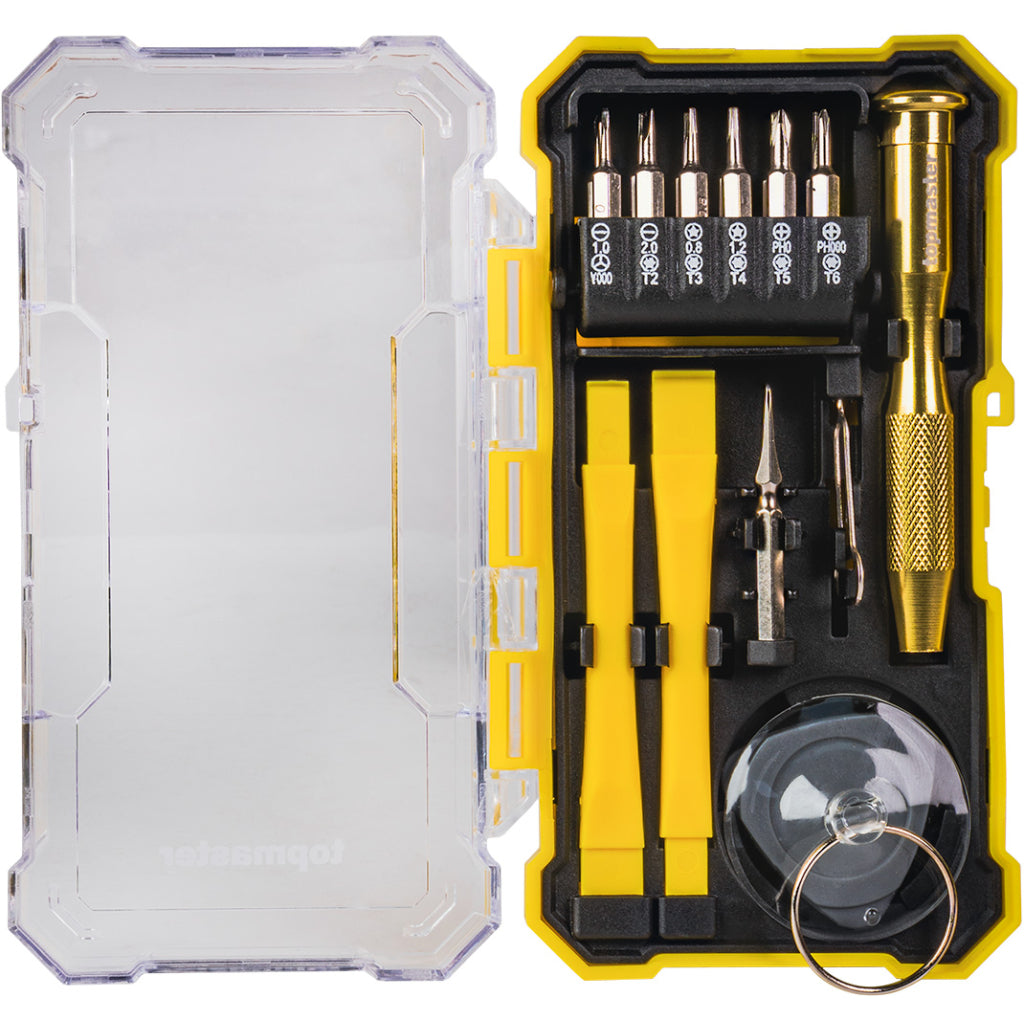 Top Master Pro Set 19 piese surubelnita precizie cu biti magnetici ¼" TMP