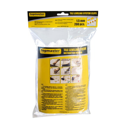 Top Master Pro Clipsuri pentru sistem nivelare al placilor ceramice 200 buc