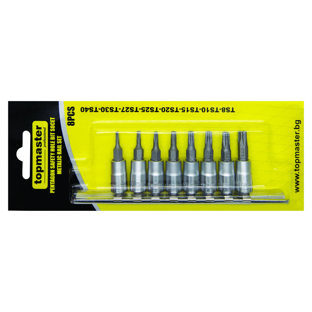 Top Master Pro Set 8 piese biti torx  ¼" 30mm ТS8-ТS40 pt. clichet S2 TMP