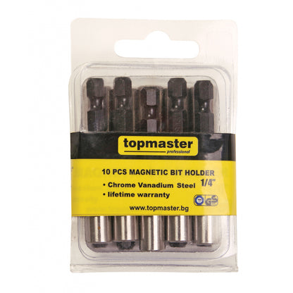 Top Master Pro Set 10 suporti magnetici 60mm pentru biti HEX ¼ TMP
