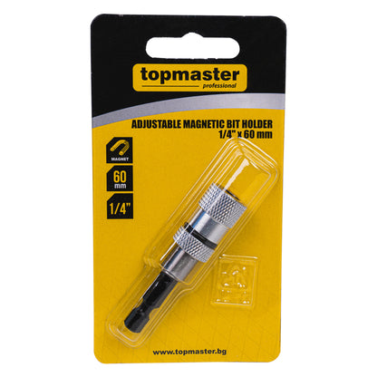Top Master Pro Suport magnetic pentru biti HEX ¼" x 60mm Quick-release x