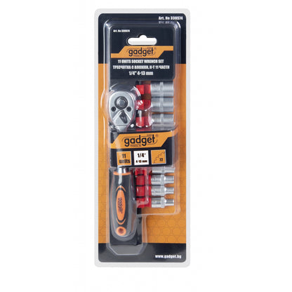 Gadget Set 11 tubulare ¼ 4-13mm cu clicket GD