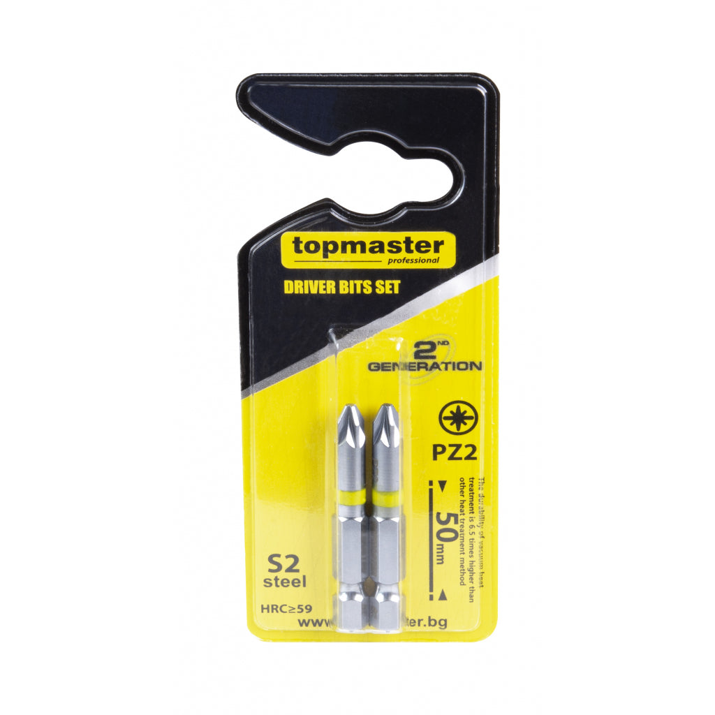 Top Master Pro Set 2 biti magnetici ¼" 50mm PZ2 SVCM TMP
