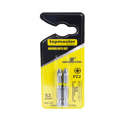 Top Master Pro Set 2 biti magnetici ¼" 50mm PZ2 SVCM TMP