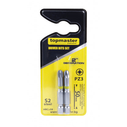 Top Master Pro Set 2 biti magnetici ¼" 50mm PZ3 SVCM TMP