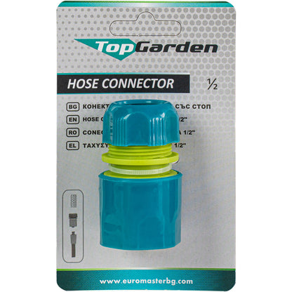 Top Garden Mufa conectoare furtun cu stop plastic ½” TG