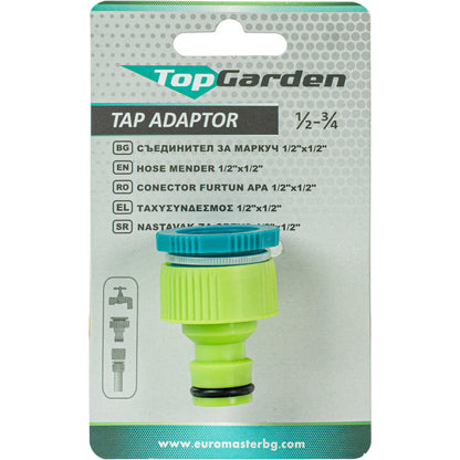 Top Garden Adaptor robinet ½”-¾" filet interior si ½" plastic TG