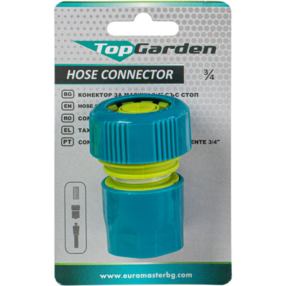 Top Garden Mufa conectoare furtun cu stop plastic ¾” TG