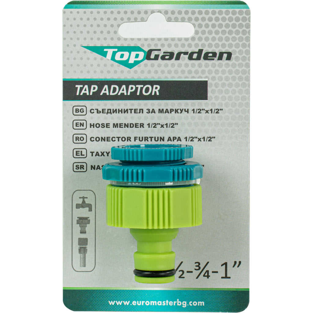 Top Garden Adaptor robinet ½"-¾"-1" filet interior si ½" plastic