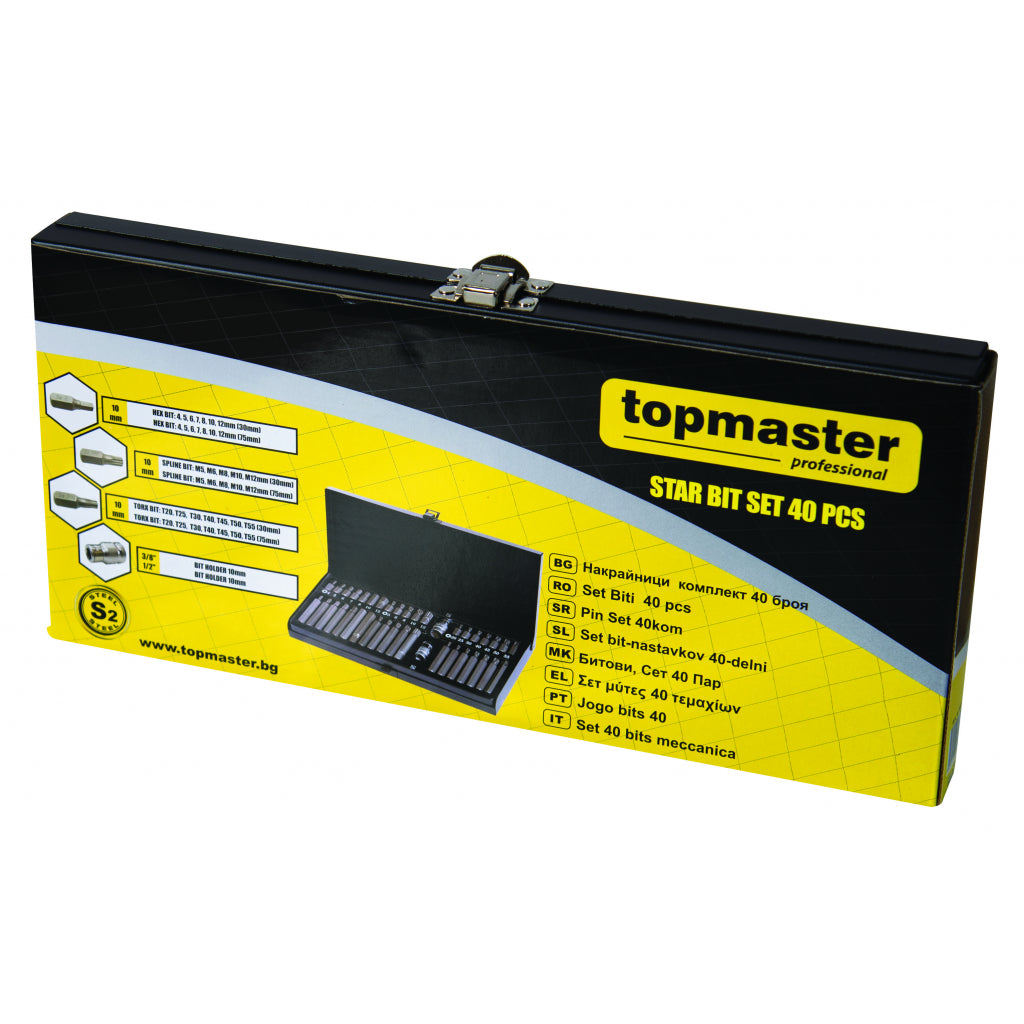 Top Master Pro Set 40 biti 30-75mm pentru mecanica S2 TMP
