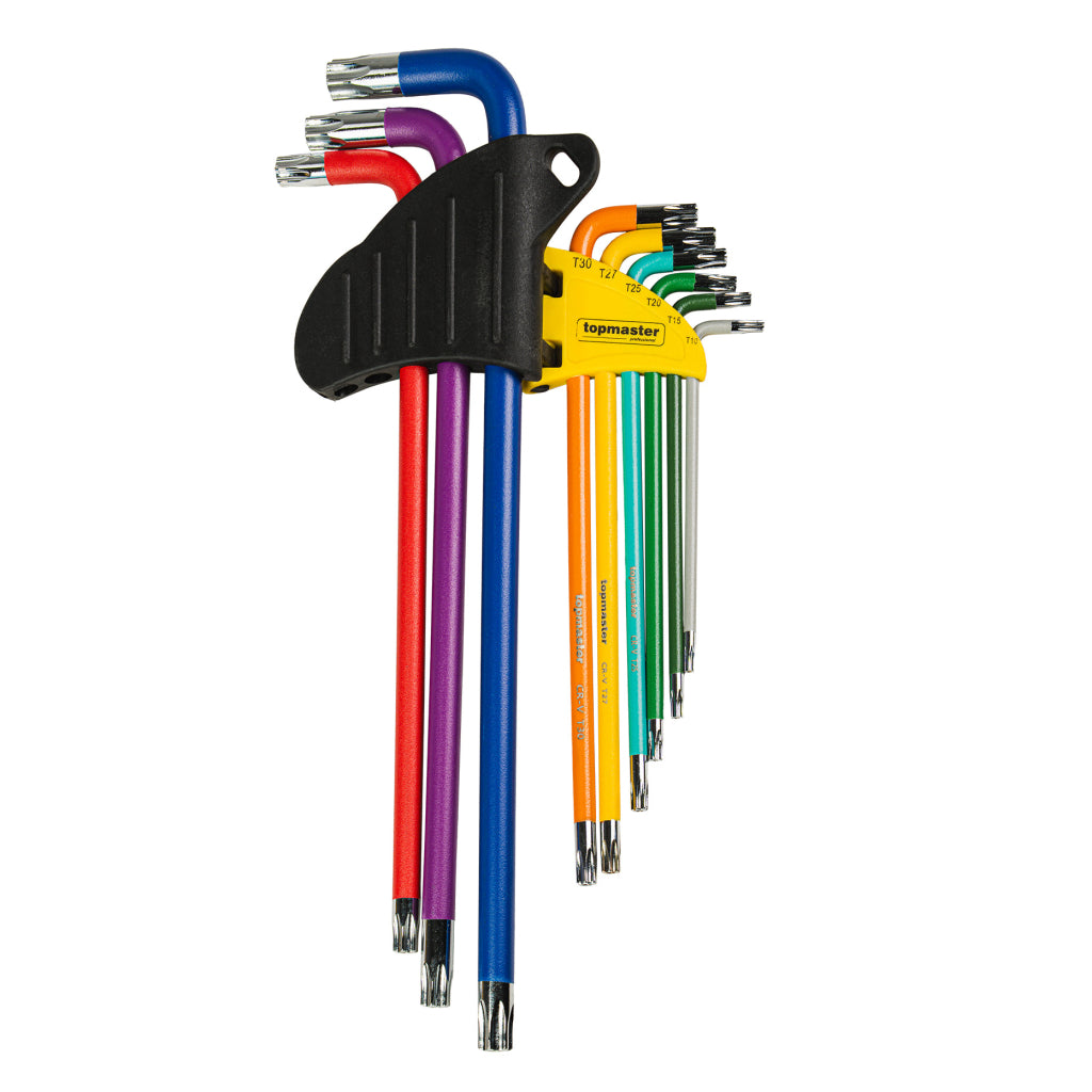 Top Master Pro Set 9 chei imbus T10-T45 80-207mm COLOR CRV TMP