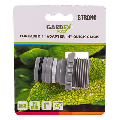 Gardex Adaptor robinet 1" filet exterior si 1" plastic STRONG GX