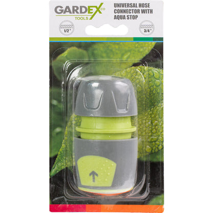 Gardex Mufa conectoare furtun cu stop plastic CULTURE ½”-¾" TG