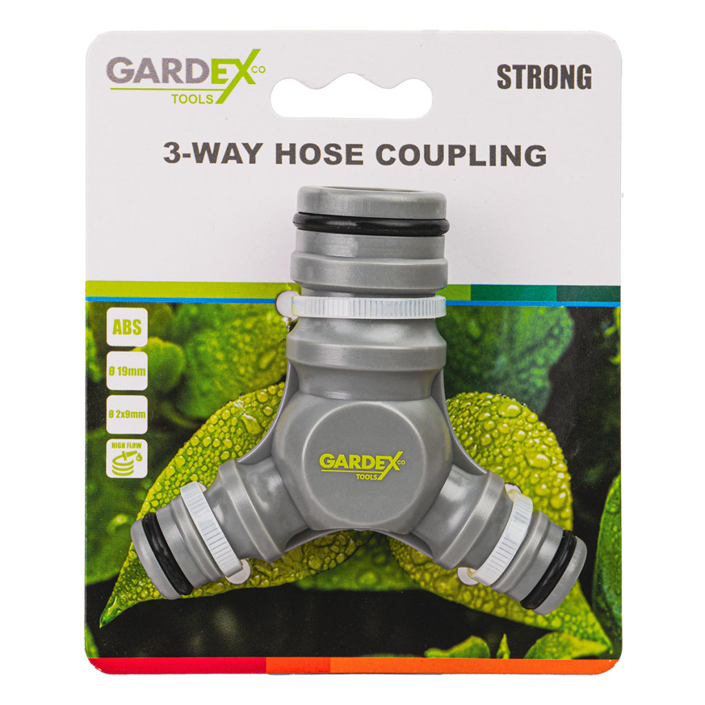 Gardex Niplu furtun cu 3 cai 2x½"-1" plastic STRONG GX