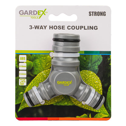 Gardex Niplu furtun cu 3 cai 2x½"-1" plastic STRONG GX