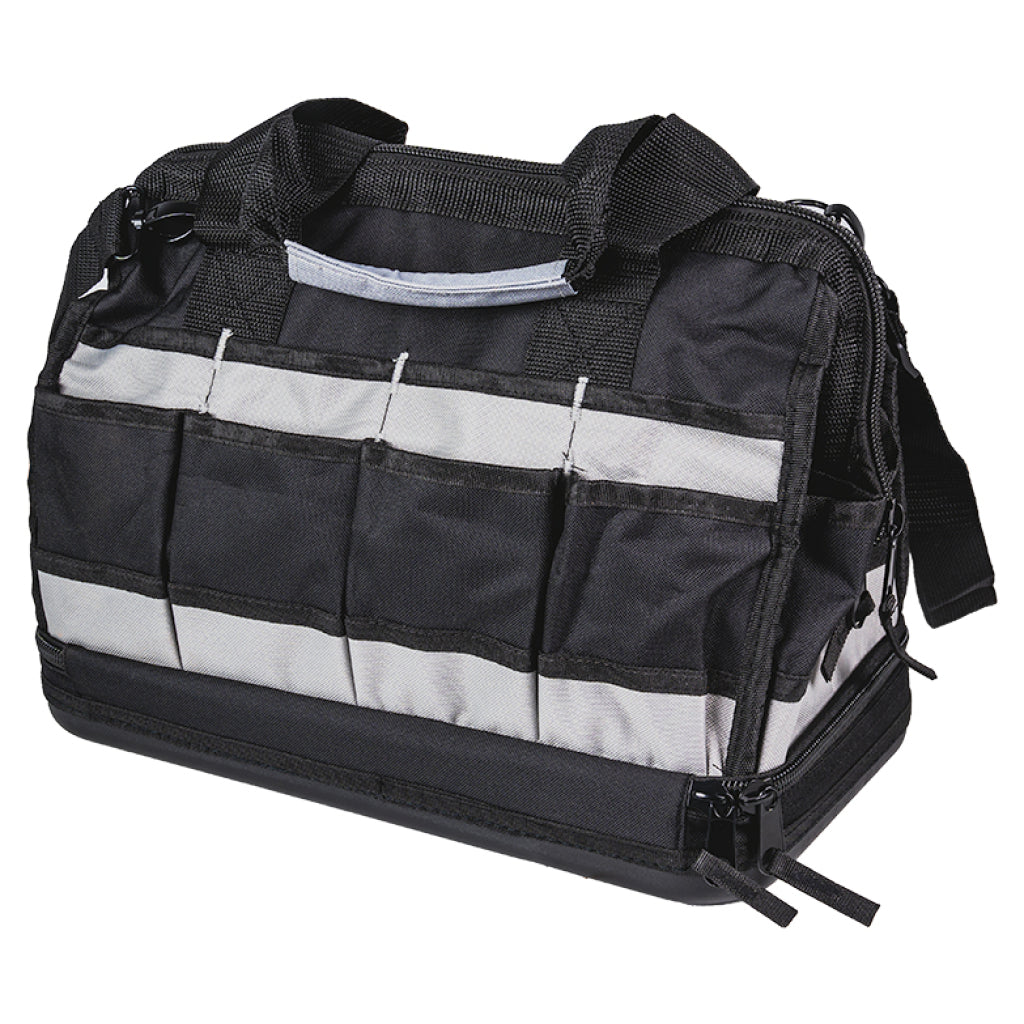 Top Master Pro Geanta textila 40x23x31cm cu 22 buzunare neagra Topmaster