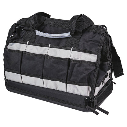 Top Master Pro Geanta textila 40x23x31cm cu 22 buzunare neagra Topmaster