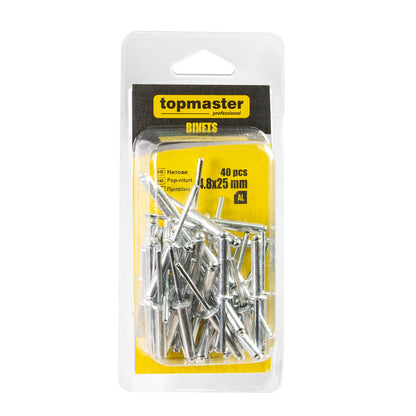 Set 50/40 pop-nituri din aluminiu Ø4.8 mm Topmaster Professional