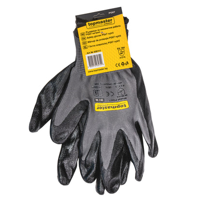 Top Master Pro Manusi de lucru nitril M10 gri-negru TMP-PG07