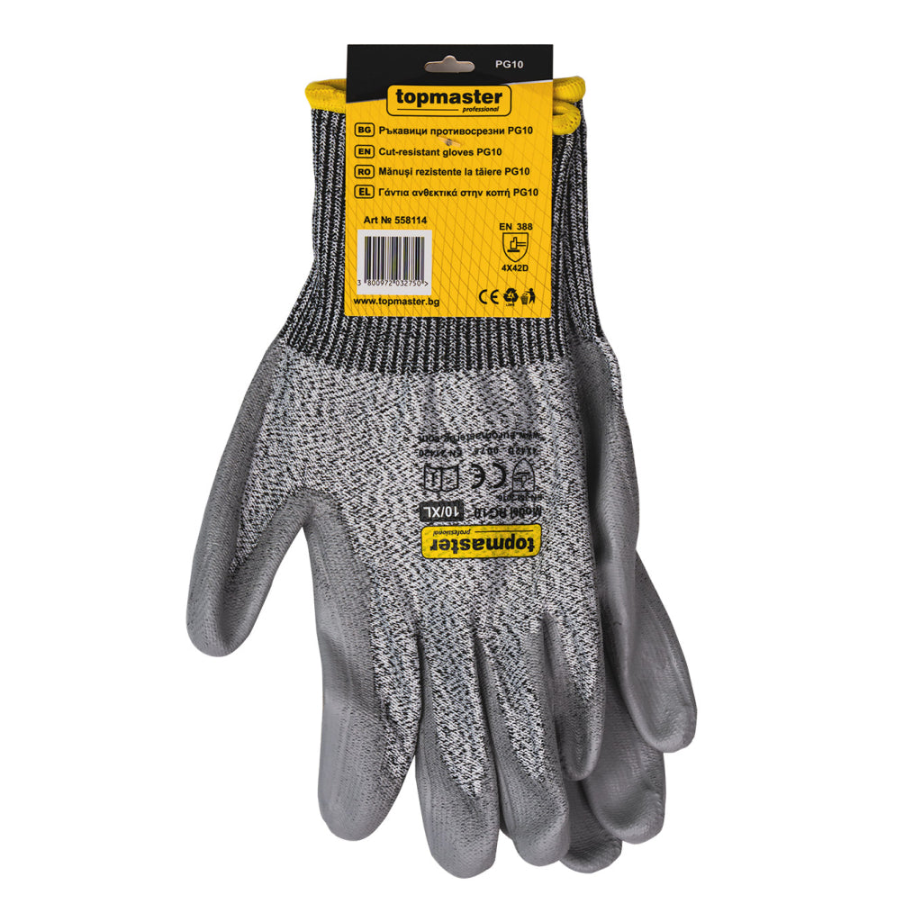 Top Master Pro Manusi rezistente la taiere M10 gri TMP-PG10